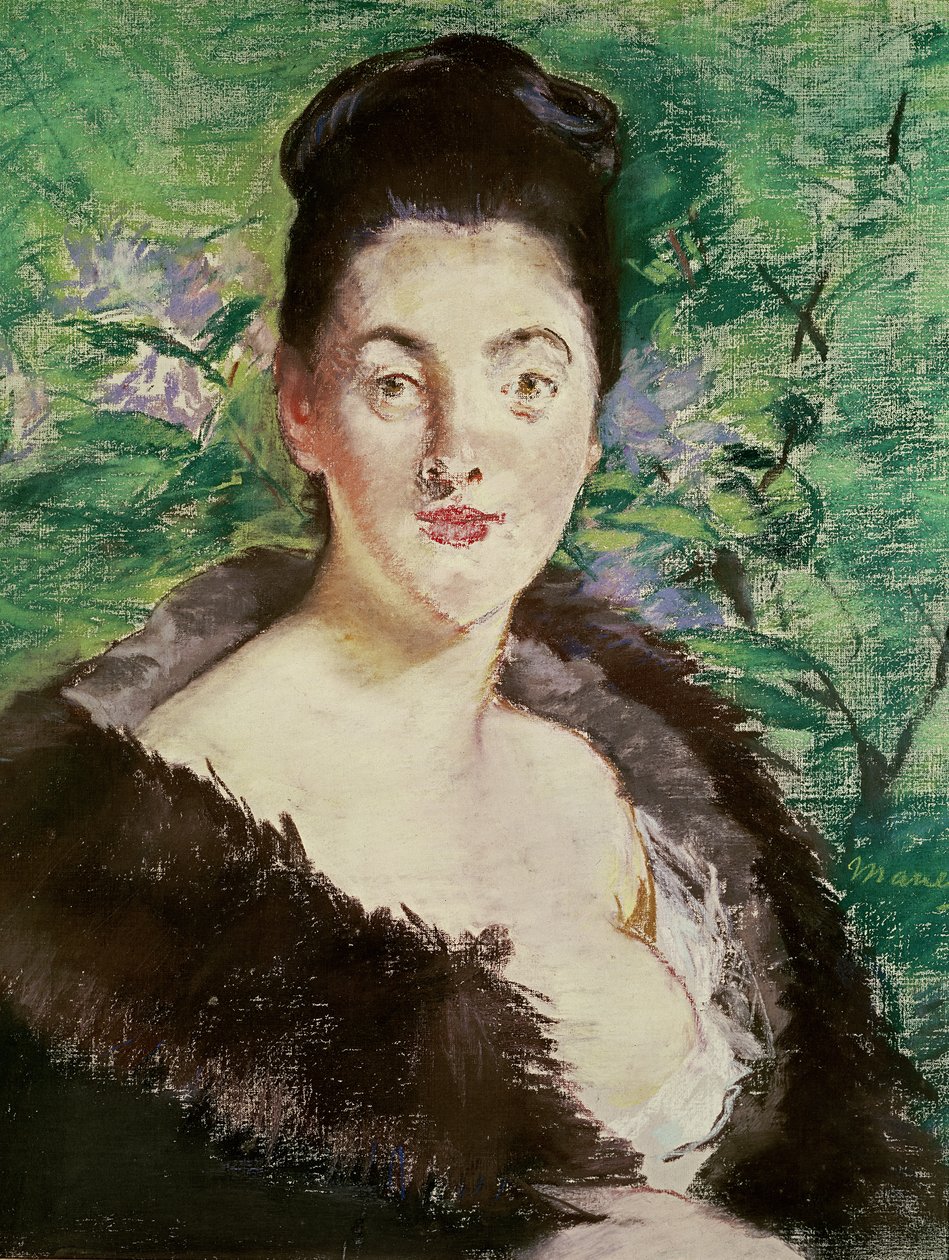 Nainen turkissa (pastelli) tekijältä Édouard Manet