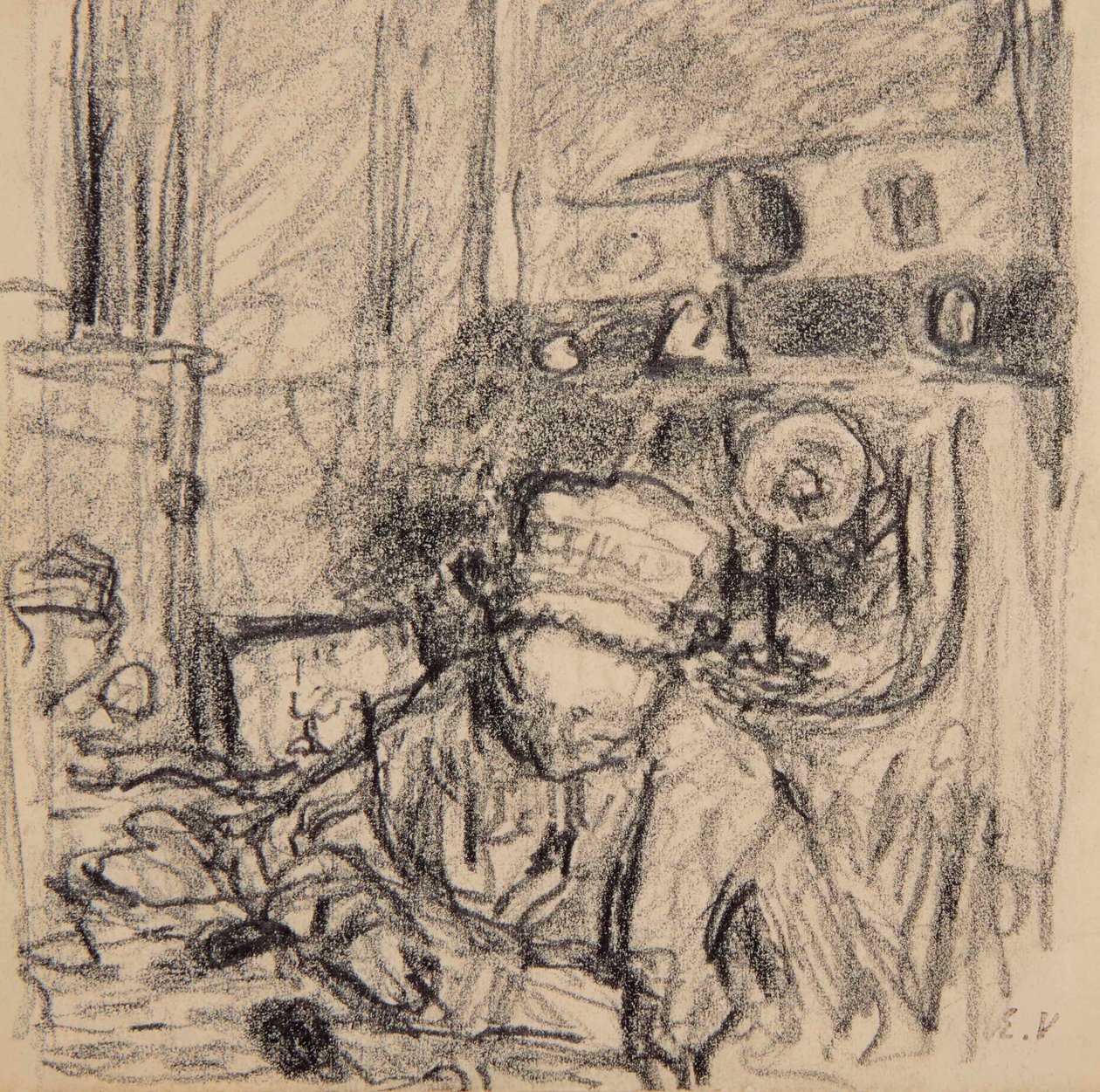 Madame Vuillard, rue de Calais tekijältä Edouard Vuillard