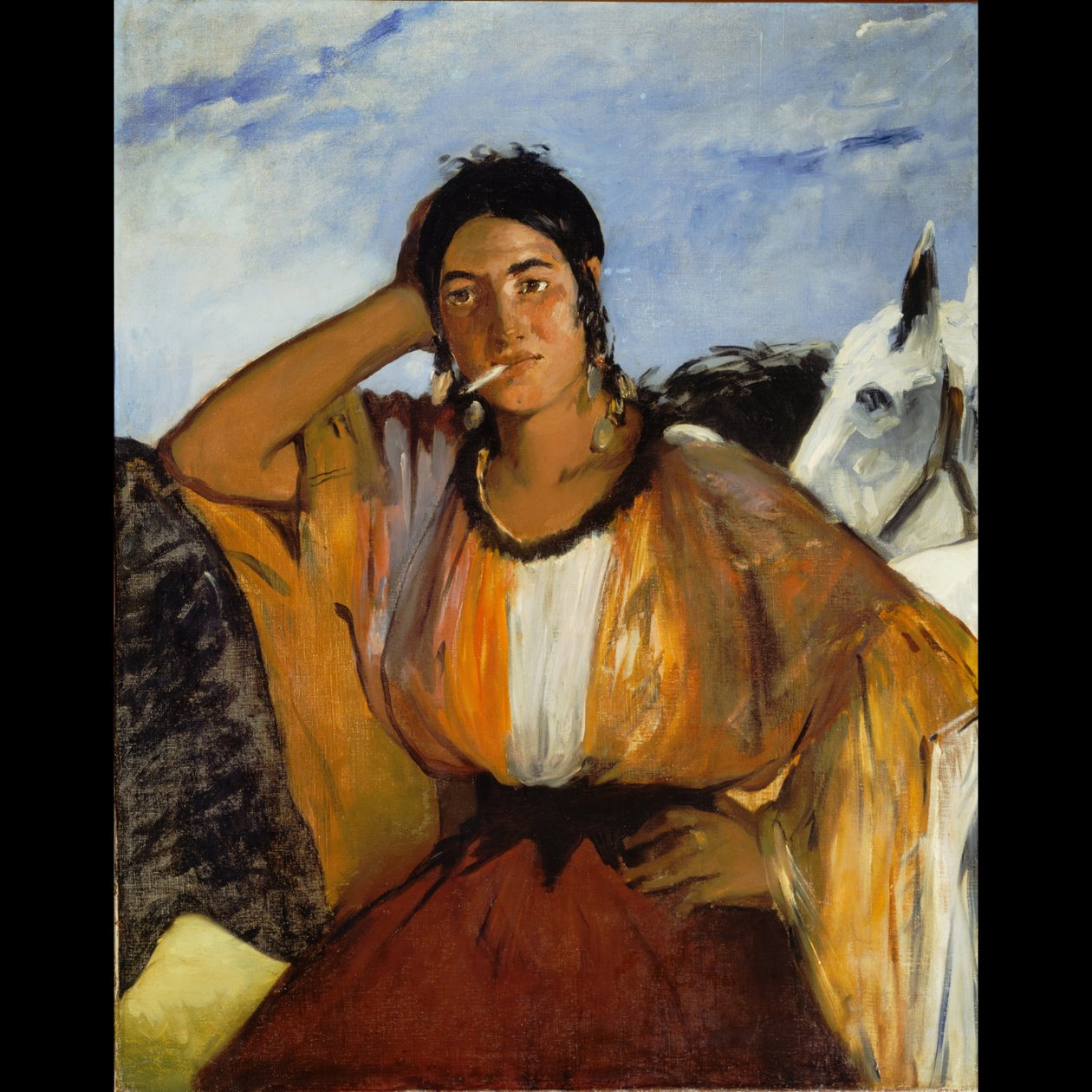 Mustalainen savukkeen kanssa tekijältä Édouard Manet