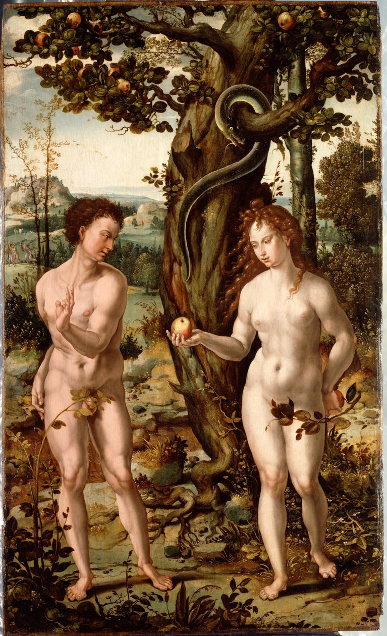 Ihmisen lankeemus tekijältä follower of Pieter Coecke van Aelst