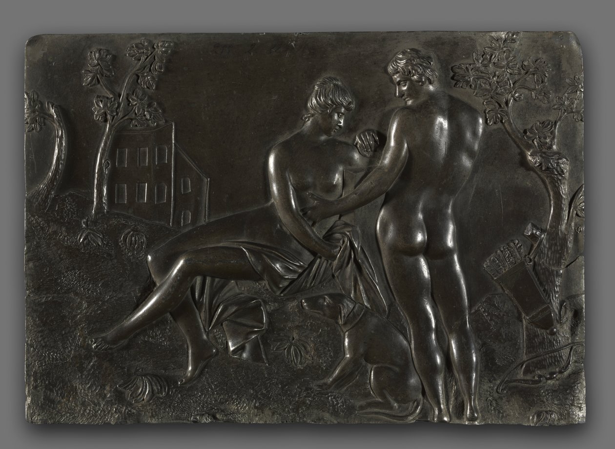 Venus ja Adonis tekijältä follower of Georg Raphael Donner