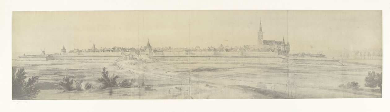 Näkymä Elburgiin, 1672 Manufacture des Gobelinsissa (sarjan nimi) säilytetyt valokuvat Adam Frans van der Meulenin piirustuksista Ranskan hyökkäyksestä Alankomaihin vuonna 1672 tekijältä frères Moreau