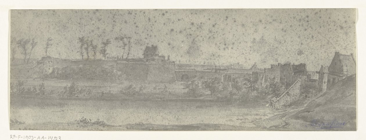 Näkymä Maastrichtiin, 1672 Manufacture des Gobelinsissa (sarjan nimi) säilytetyt valokuvat Adam Frans van der Meulenin piirustuksista Ranskan hyökkäyksestä Alankomaihin vuonna 1672 tekijältä frères Moreau