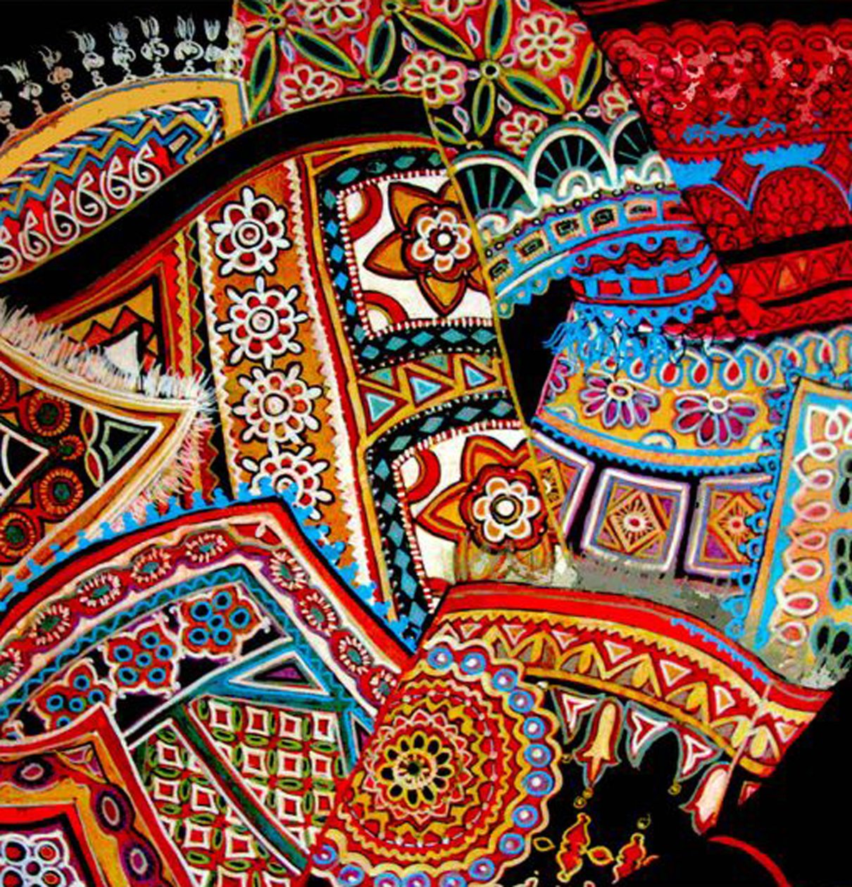 Oriental Fans, 2016 (mixed) tekijältä linda arthurs
