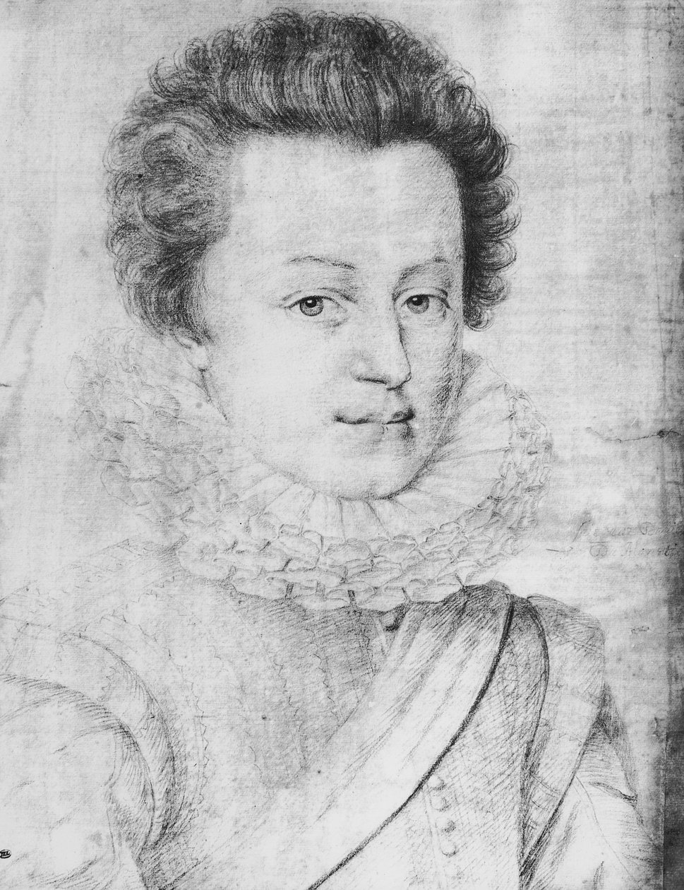 Vendomen herttuan Cesar de Bourbonin (1594-1665) muotokuva. tekijältä Daniel Dumonstier or Dumoustier