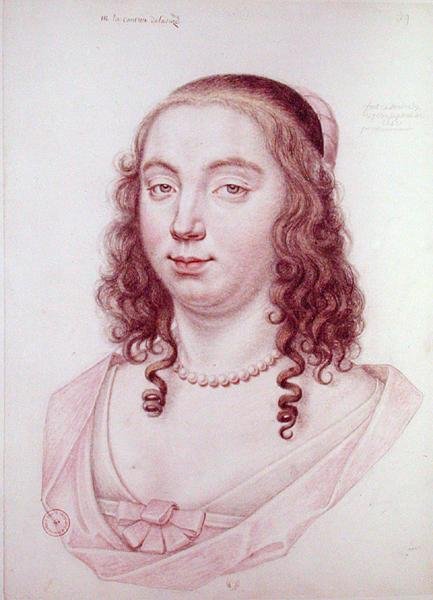 Henriette de Coligny (1618-73) La Suzen kreivitär, 1642 tekijältä Daniel Dumonstier or Dumoustier