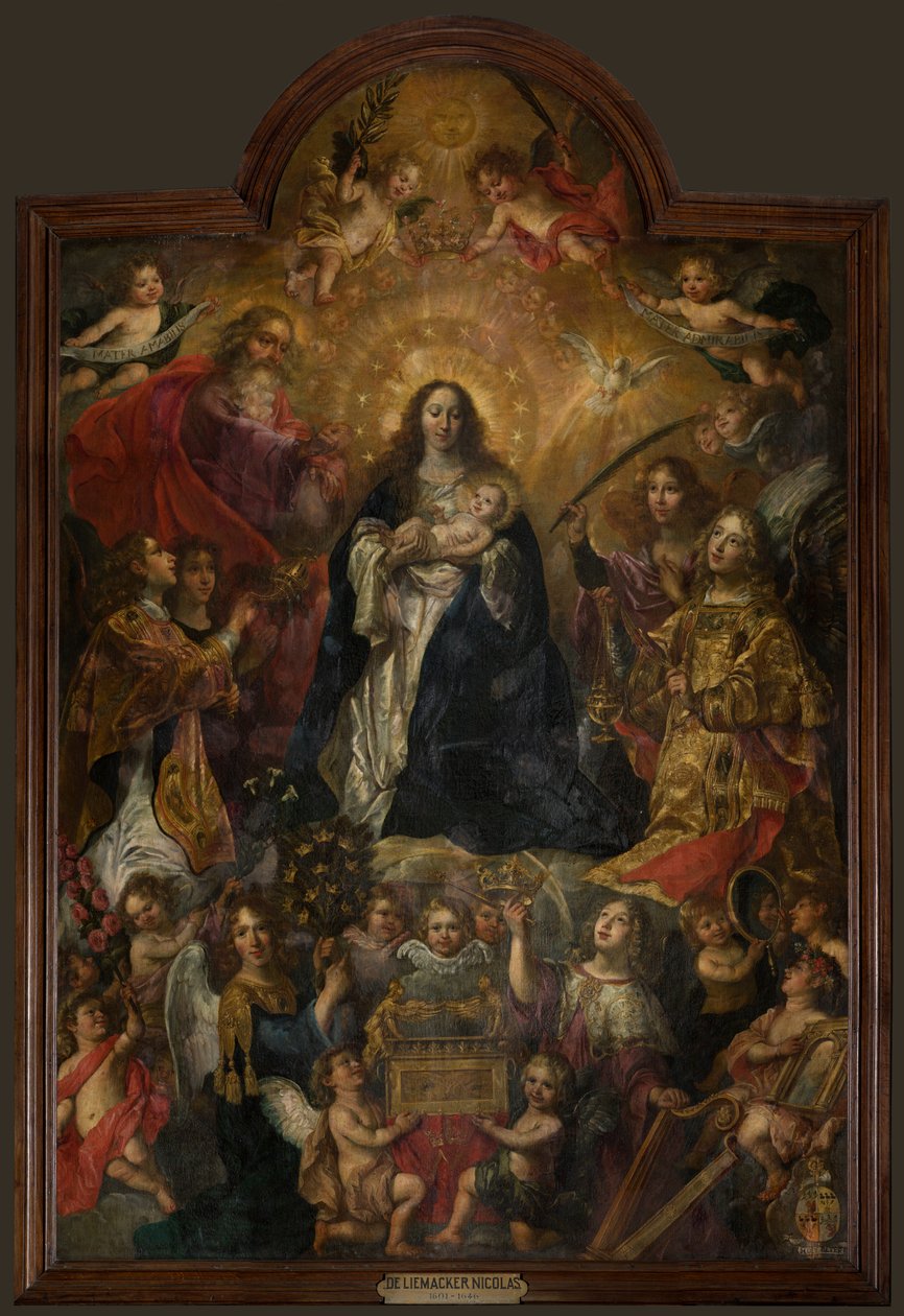 Seurakuntakirkko (Sint-Walburgakerk). Maalaus. Nicolas De Liemaeckere. tekijältä or Liemaecker Nicolaas de Liemakere