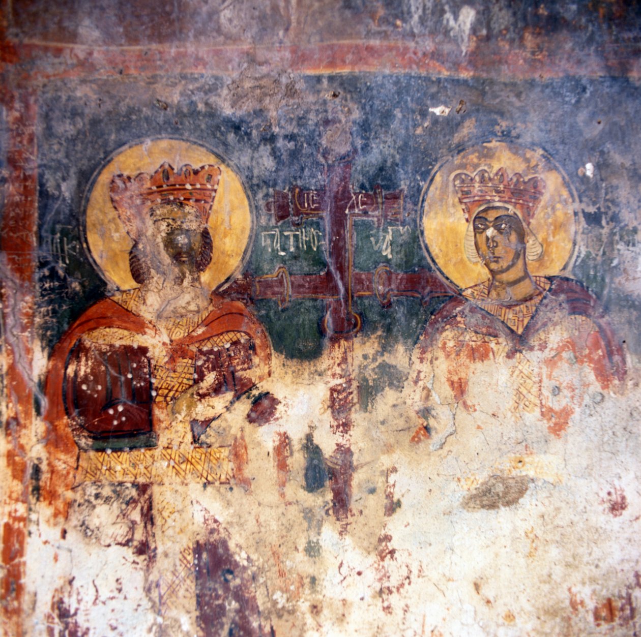 Freskot bysanttilaisessa Agios Georgioksen kirkossa tekijältä Theodore Charles Ange Coquelin
