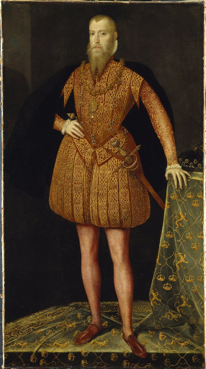 Eric XIV roi de Suede - Ruotsin kuninkaan Eric XIV:n (1533-1577) muotokuva par Meulen, Steven van der (aktiivinen 1543-1564) tekijältä or Muelen Steven van der Meulen