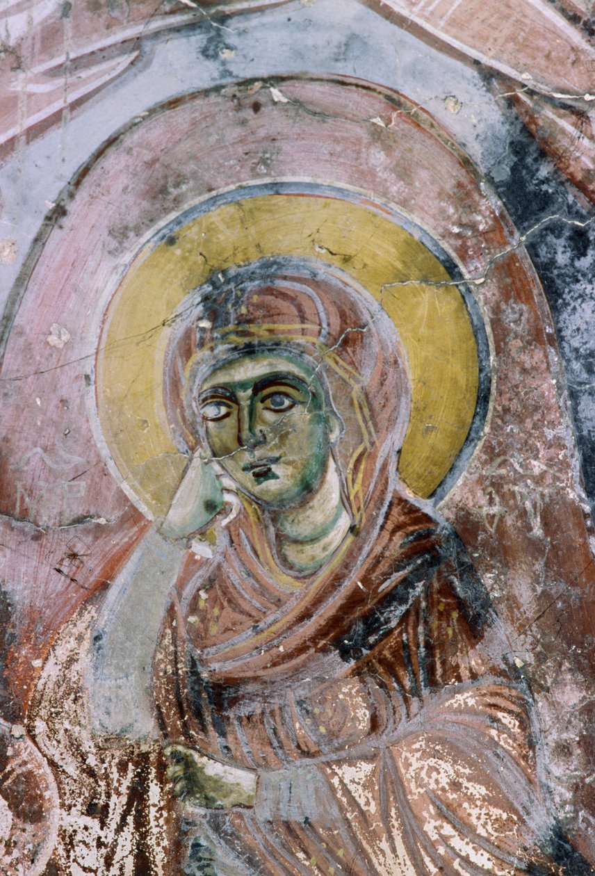 Madonna, fresko Agios Georgioksen kirkossa, Mourne, Kreeta, Kreikka (kuva) tekijältä Unbekannt Unbekannt