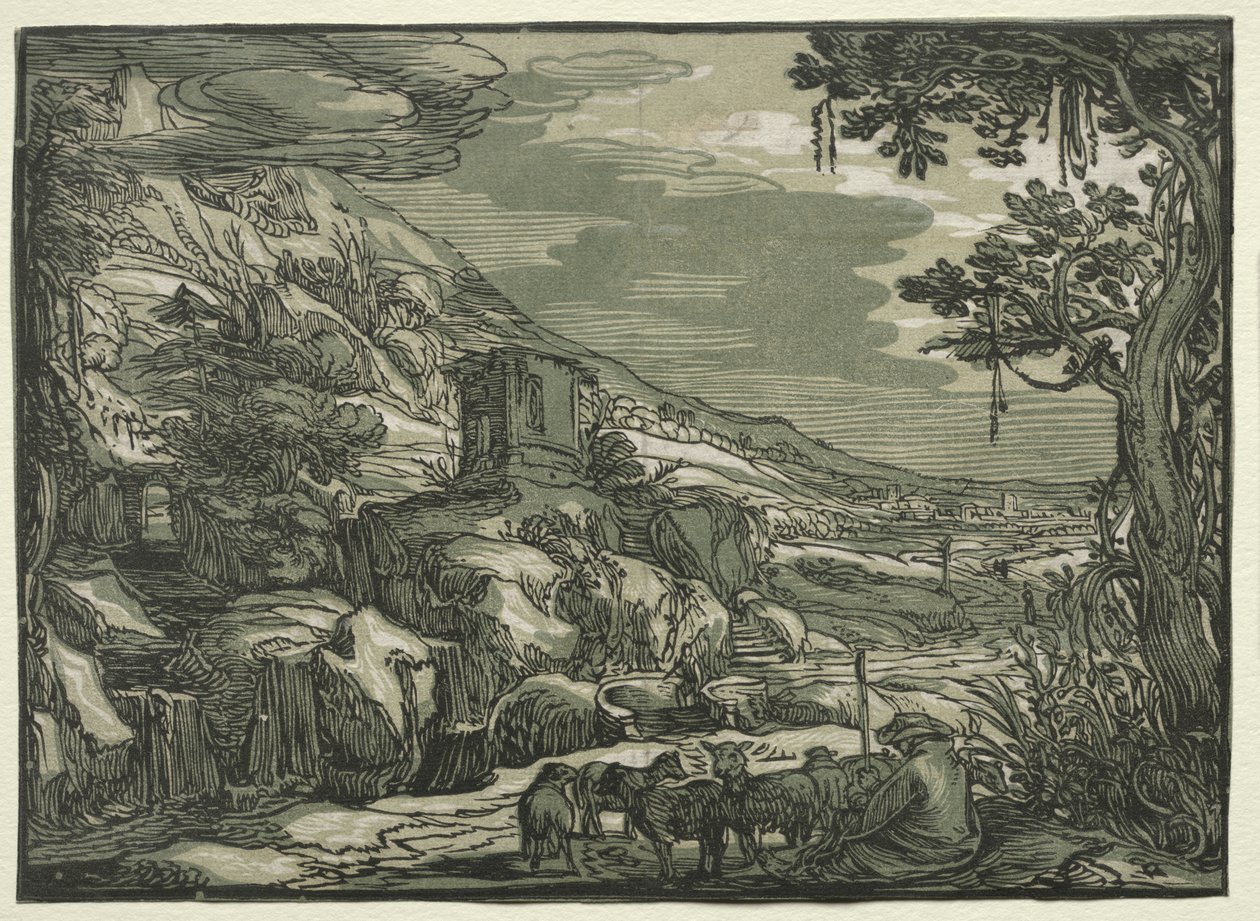 Arkadian maisema tekijältä possibly after Esaias van de Velde