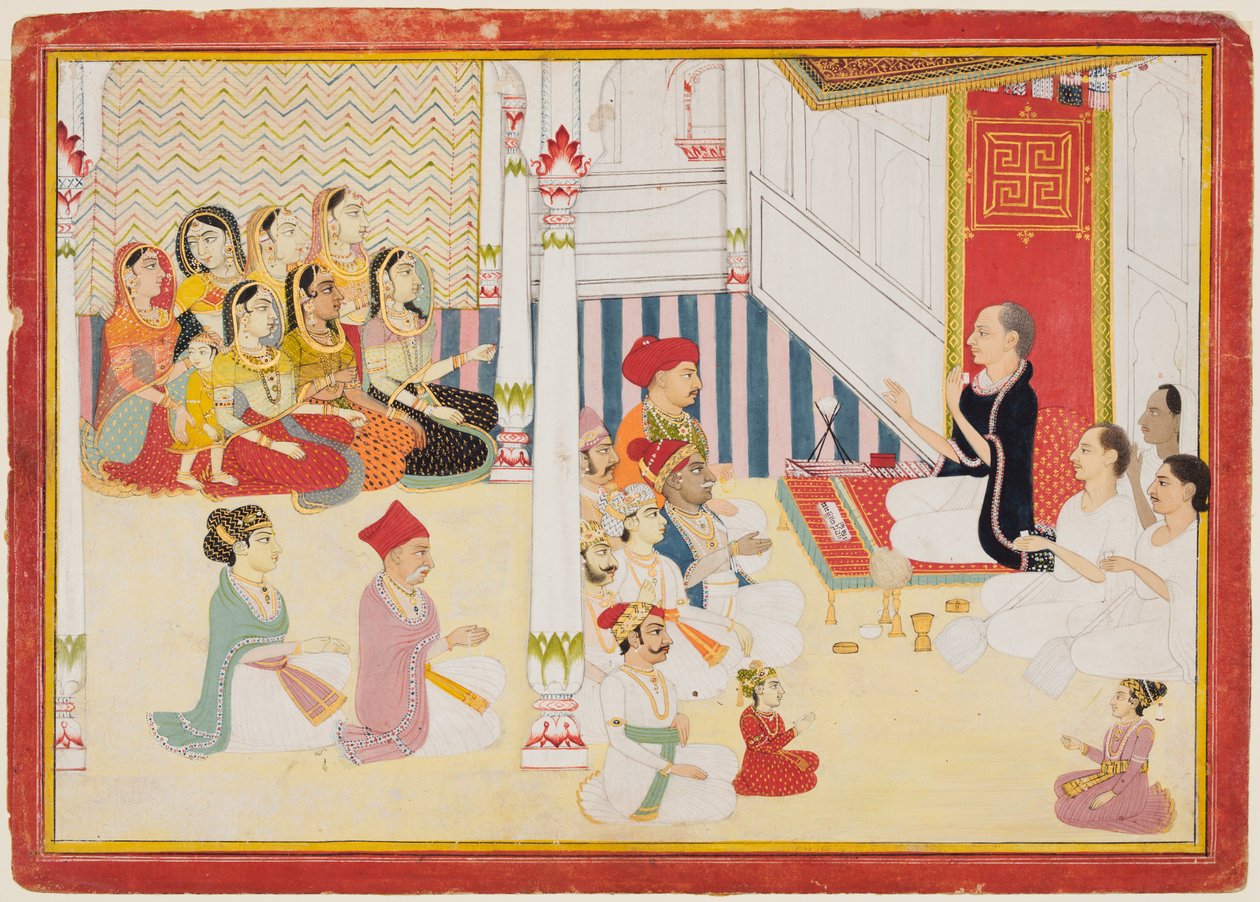 Svetambara Jain opettajan opetusta tekijältä possibly by Sahib Ram