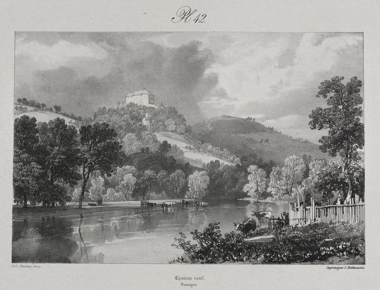 Kuvankauniita ja romanttisia matkoja muinaisessa Ranskassa. Auvergne: Uusi linna tekijältä probably by Antoine Louis Barye