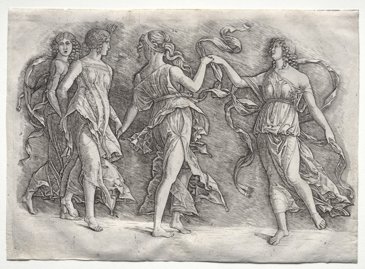 Quatre Muses ballants finlandeses tekijältä probably by the so called Premier Engraver