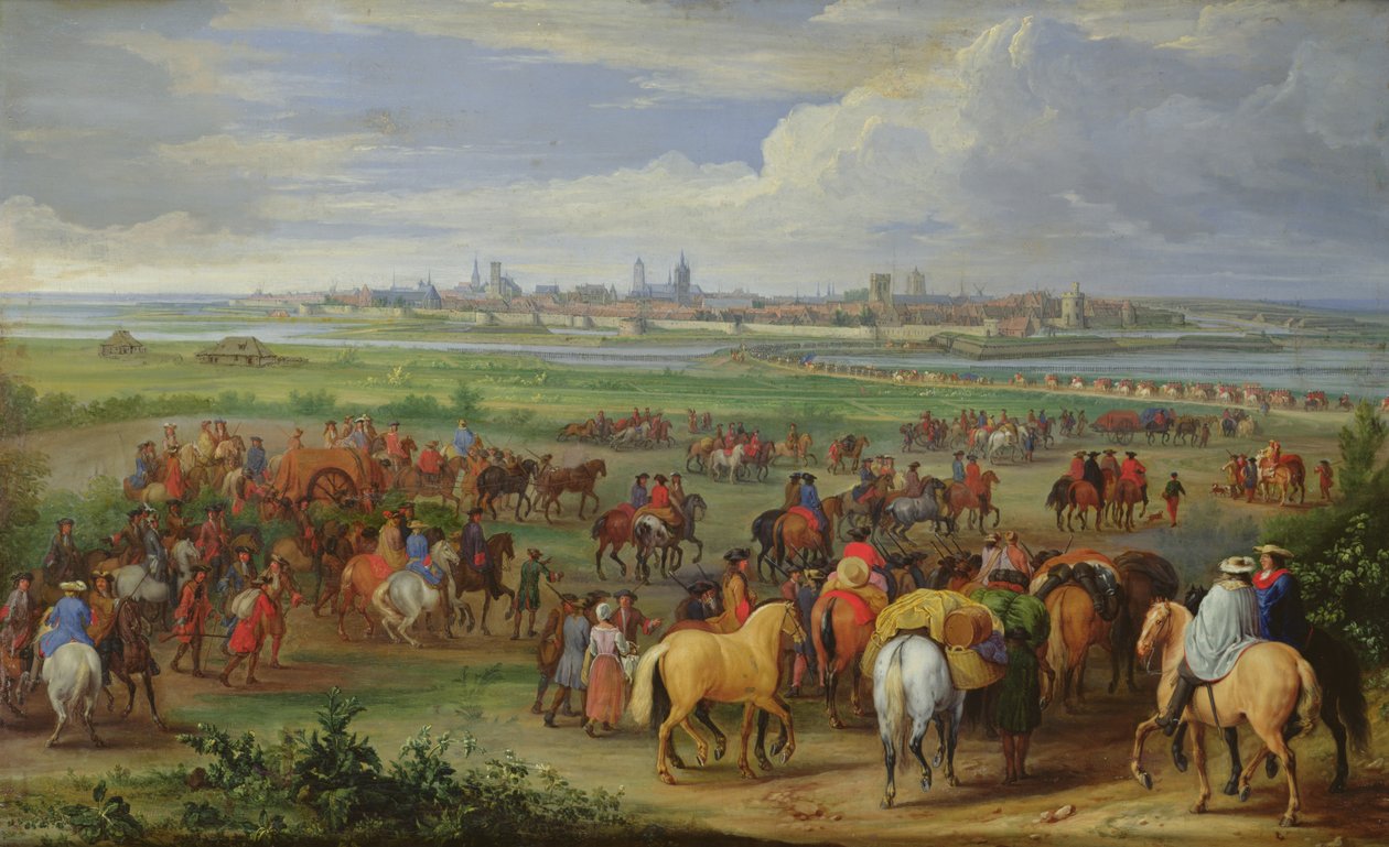 Napoleon (1769-1821) ja hänen joukkonsa autiomaassa Egyptin kampanjan aikana, kuva G. Montorgueilin teoksesta "Bonaparte", 1910 tekijältä Jacques Marie Gaston Onfray de Breville (Job)