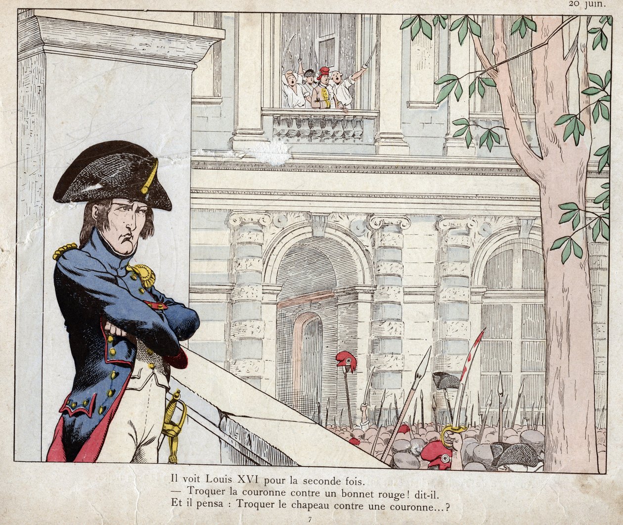 Hän näki Louis XVI:n toisen kerran (Invasion of the Tuileries, 20. kesäkuuta tekijältä pseudonym for Onfray de Breville Jacques Job