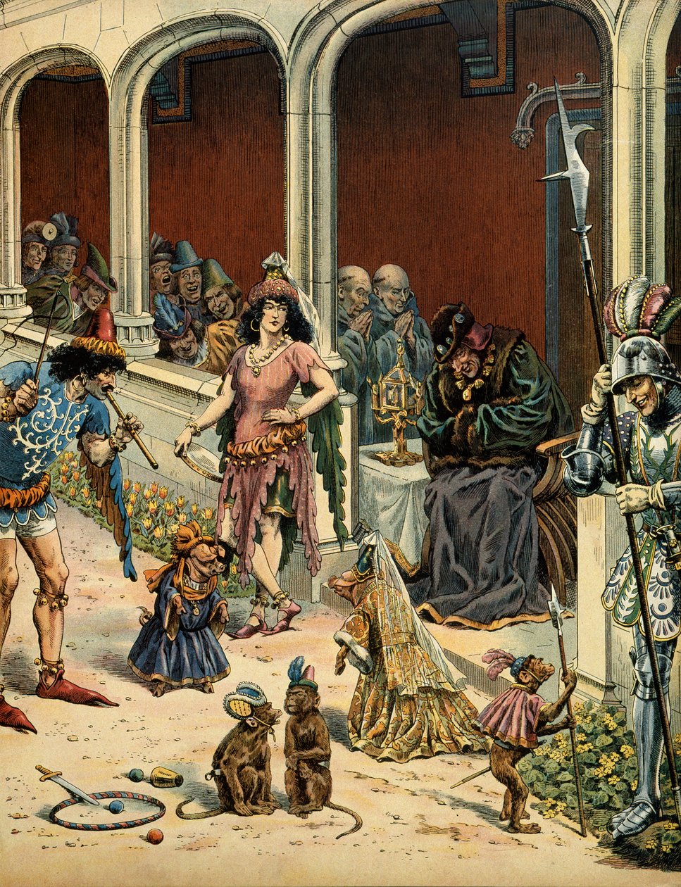 Ranskan historia keskiajalla (keskiaika): Ranskan kuningas Ludvig XI sanoo, että järkevä (1423-1483) vanhenee Plessis-les-Toursin linnassaan (Plessis les Tours) (Plessis-les-Tours) (Plessis) ez Tours) viihdyttämään saapuneiden boheemien seurassa tekijältä pseudonym for Onfray de Breville Jacques Job