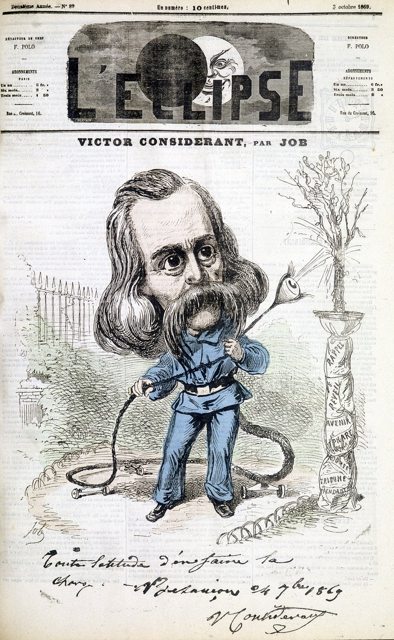 Jobin humoristinen piirros Victor Recitalista (1808 - 1893). "" L
