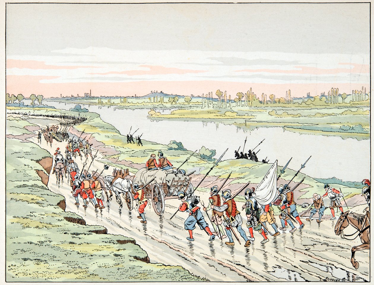 Kuvitus kirjasta "" Le bon roy Henri"", kuvittanut Jacques Marie Gaston Onfray de Breville dit JOB (1858-1931): Henri IV on Pariisista - Yksityinen kokoelma tekijältä pseudonym for Onfray de Breville Jacques Job