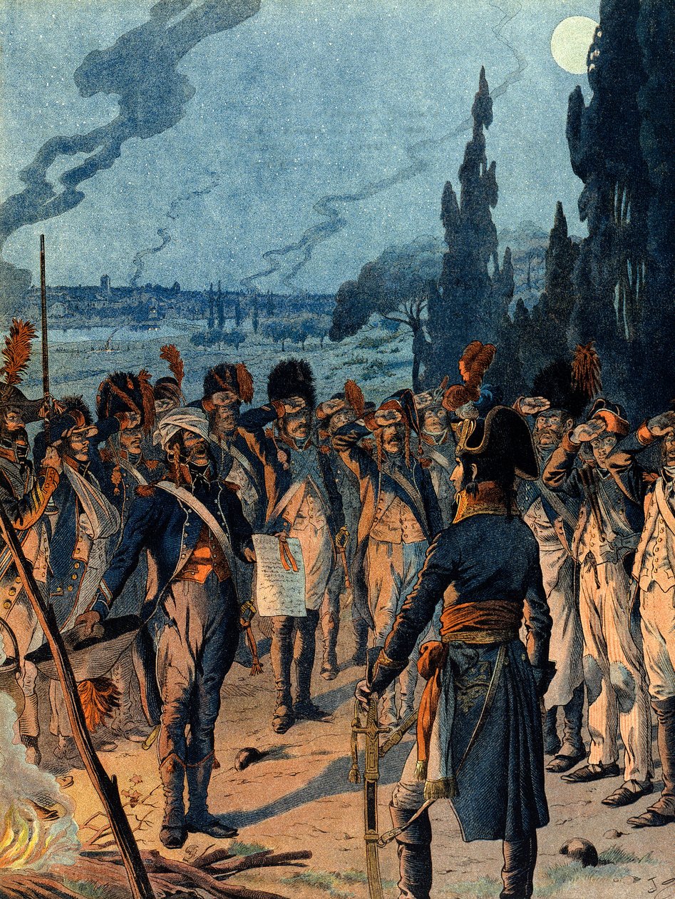 Italian kampanja: Lodin taistelun iltana 10. toukokuuta tekijältä pseudonym for Onfray de Breville Jacques Job