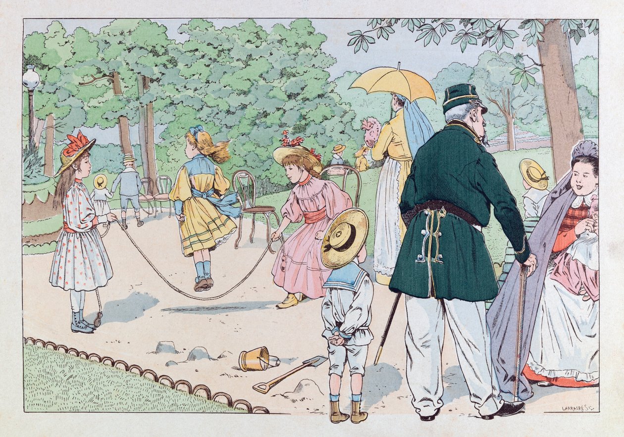 Jacques Marie Gaston Onfray de Brevillen TYÖSSÄ (1858 - 1931); Kuvitus kirjasta "" Les epees de France"": The Guardian of Square 1800-luvulla; Coll, osa tekijältä pseudonym for Onfray de Breville Jacques Job