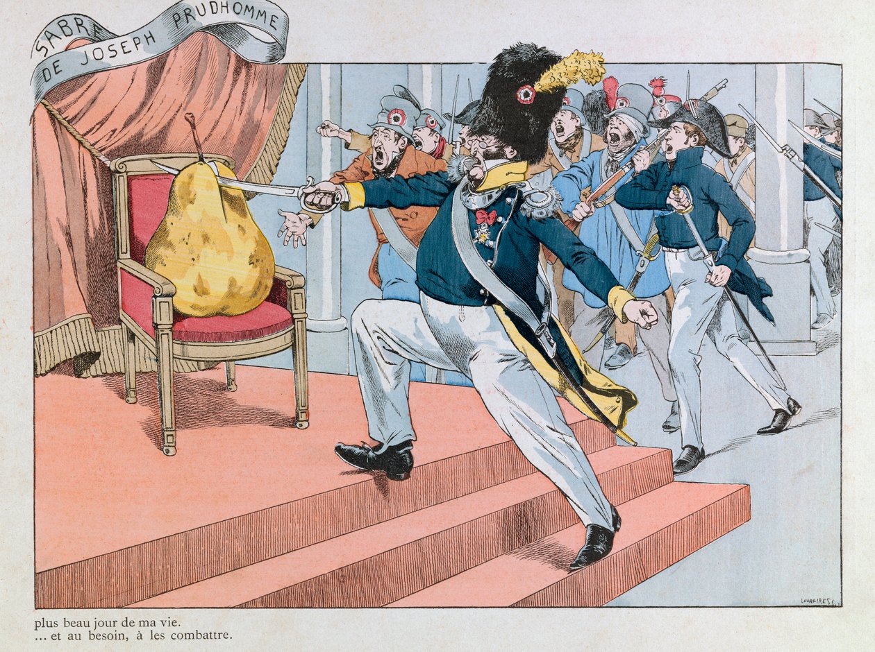Jacques Marie Gaston Onfray de Brevillen TYÖSSÄ (1858 - 1931); Kuva otettu kirjasta "" Les epees de France"": Louis philippe chasse du trone (Joseph Prudhomme miekka "" Tämä sapeli on elämäni kaunein päivä. Se auttaa minua puolustamaan tekijältä pseudonym for Onfray de Breville Jacques Job