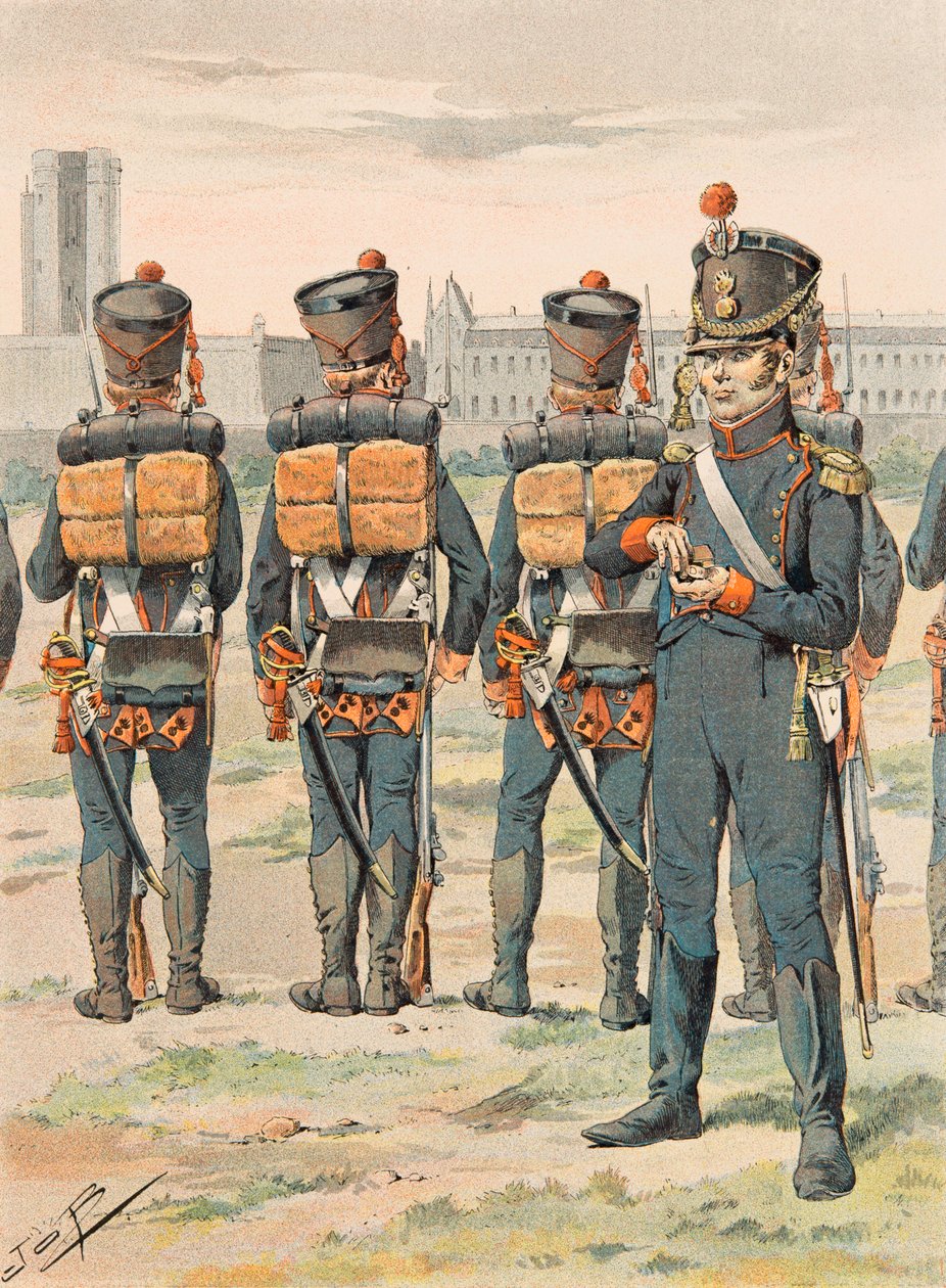 Jacques Marie Gaston Onfroy de Breville dit JOB (1858-1931) - Ranskan joukot aina hallussa: Pied Artillery (1812), yksityinen kokoelma tekijältä pseudonym for Onfray de Breville Jacques Job