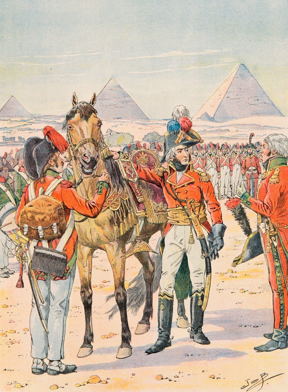 Jacques Marie Gaston Onfroy de Breville dit JOB (1858-1931) - Ranskan joukot aina hallussa: 9. Puolitaistelun Prikaati Egyptissä, Yksityiskokoelma tekijältä pseudonym for Onfray de Breville Jacques Job