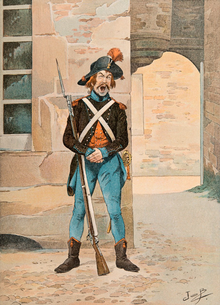 Jacques Marie Gaston Onfroy de Breville dit JOB (1858-1931) - Ranskan joukot aina hallussa: 1, ere legion des francs (1796), yksityinen kokoelma tekijältä pseudonym for Onfray de Breville Jacques Job