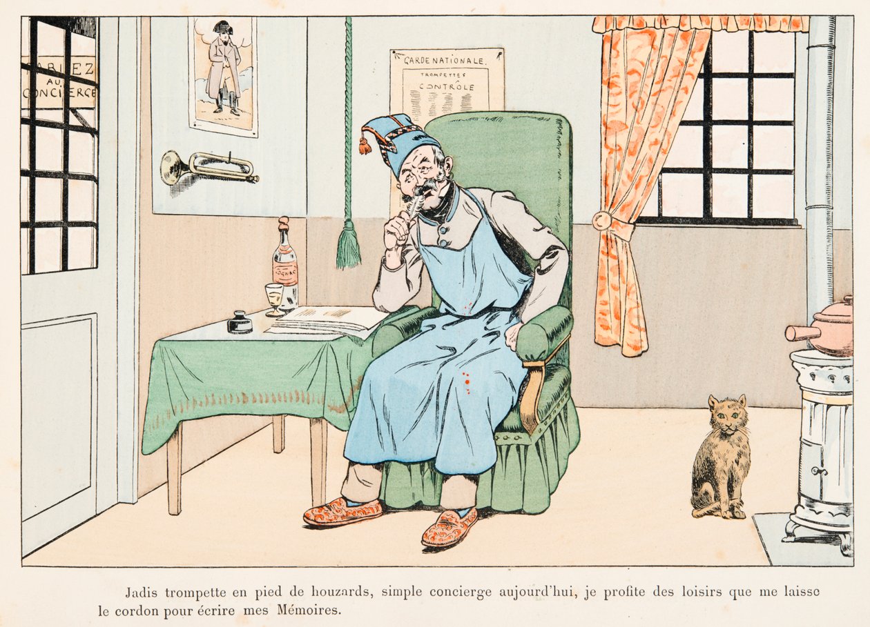 Jacques Marie Gaston Onfroy de Breville työssä (1858-1931) - Half Balance Writing Memories, yksityinen kokoelma tekijältä pseudonym for Onfray de Breville Jacques Job