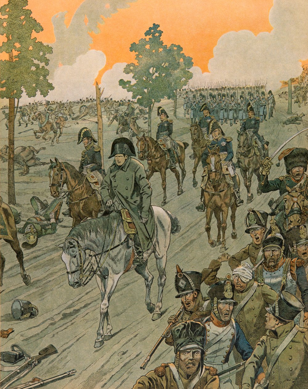 Jacques Marie Gaston Onfroy de Breville dit JOB (1858-1931) - Belgian historia: Waterloo taisteluiltana (18. kesäkuuta) tekijältä pseudonym for Onfray de Breville Jacques Job