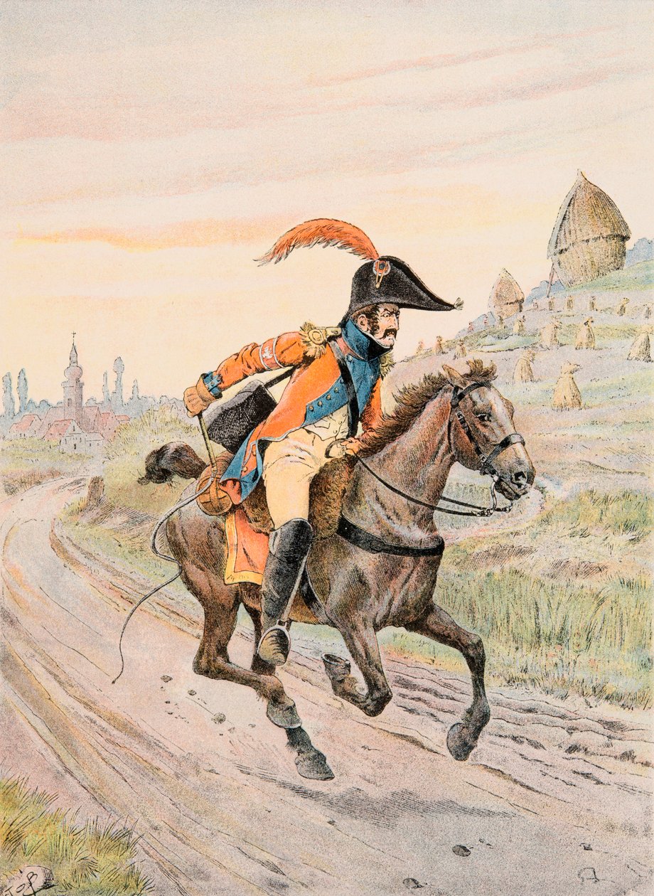 Jacques Marie Gaston Onfroy de Breville dit JOB (1858-1931) - Ranskan joukkojen varusteet kaikkina aikoina: Courier du Prince de Neuchatel ensimmäisen imperiumin alla, yksityinen kokoelma tekijältä pseudonym for Onfray de Breville Jacques Job