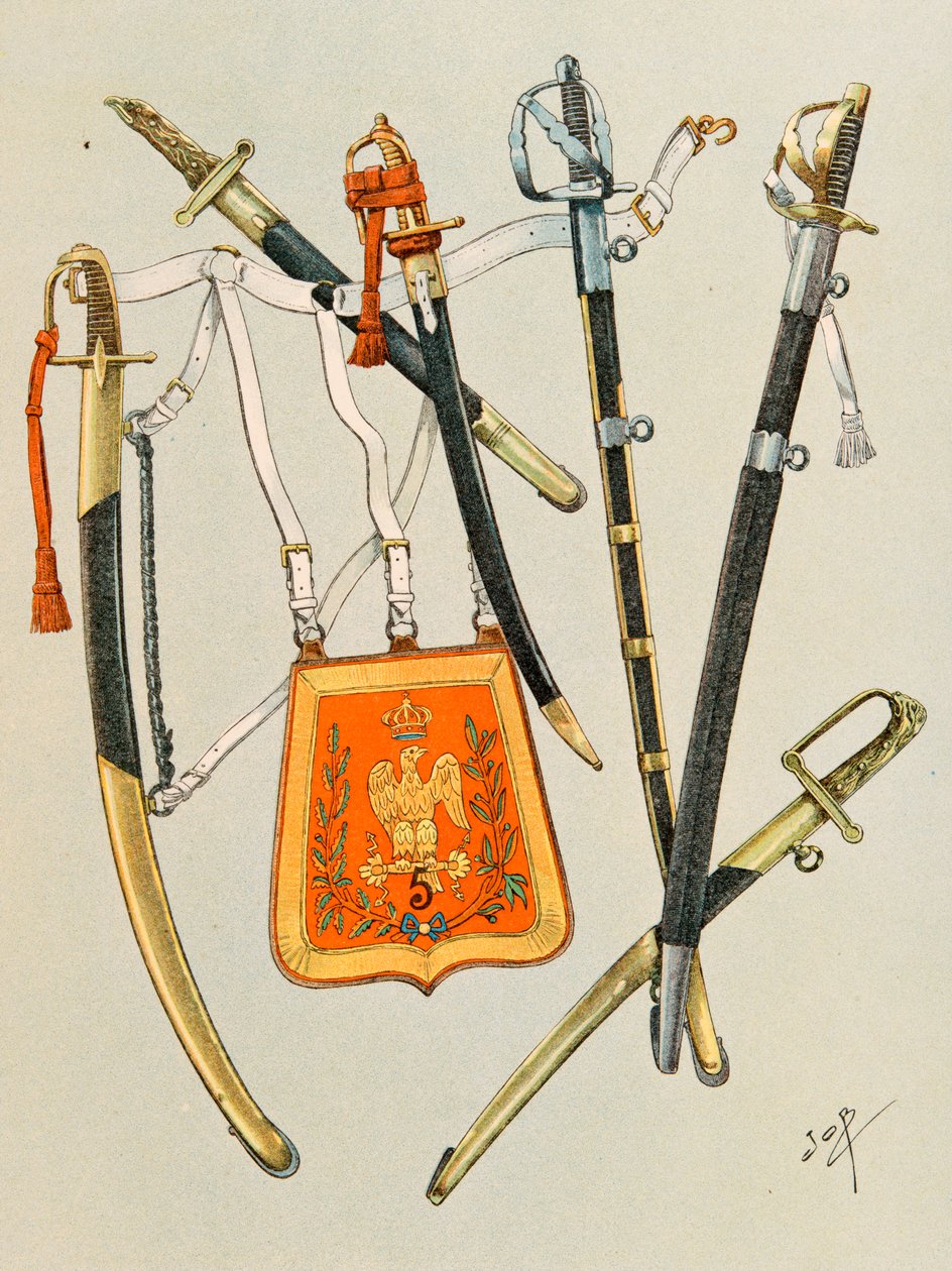 Jacques Marie Gaston Onfroy de Breville dit JOB (1858-1931) - Ranskan joukkojen varusteet kaikkina aikoina: Arms of Troops, ryhmä 1, yksityinen kokoelma tekijältä pseudonym for Onfray de Breville Jacques Job