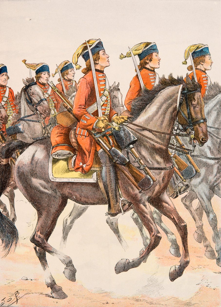 Jacques Marie Gaston Onfroy de Breville dit JOB (1858-1931) - Ranskan joukkojen asu koko ajan: Beauffremont Dragons 1759, yksityinen kokoelma tekijältä pseudonym for Onfray de Breville Jacques Job