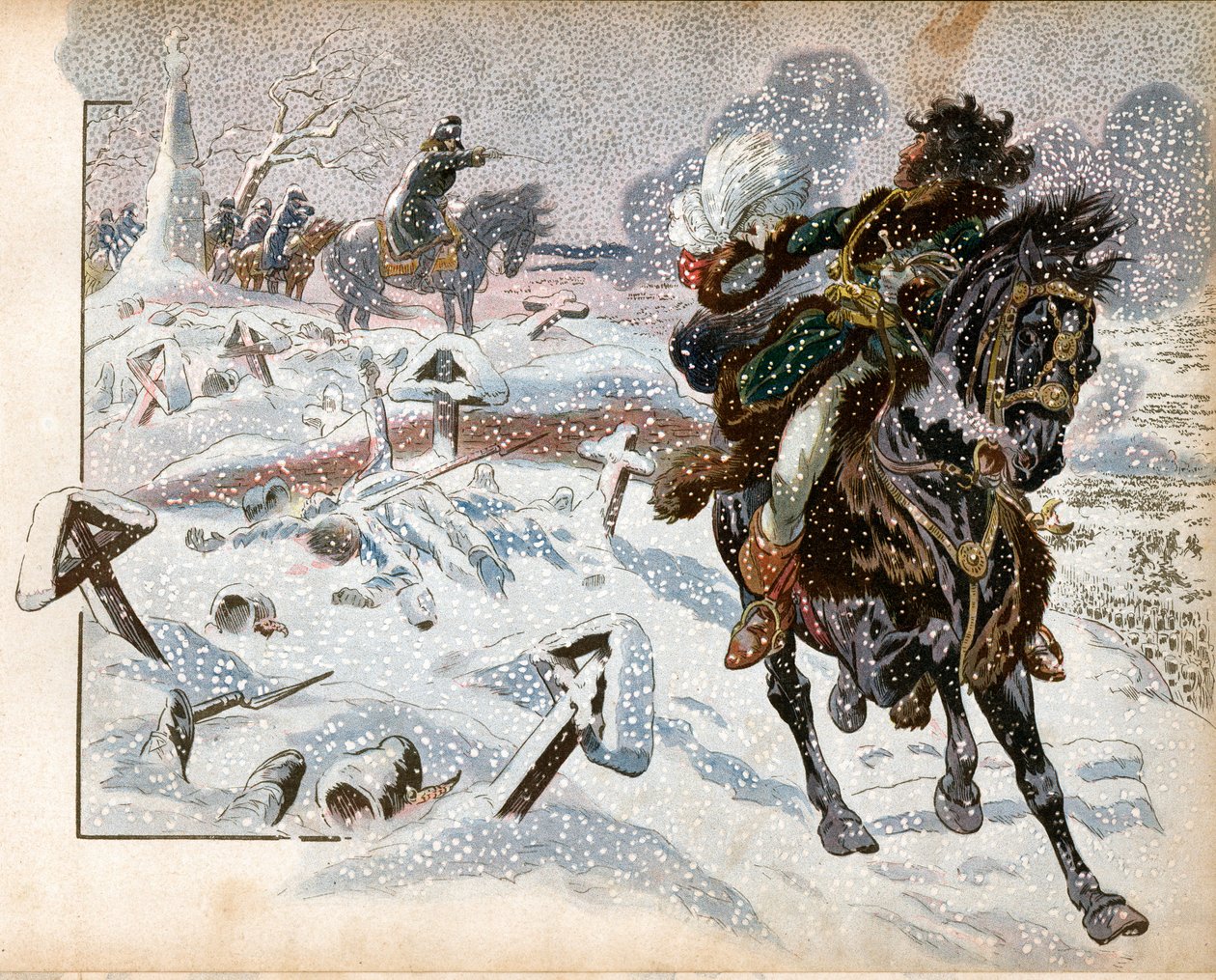 Joachim Murat (1767-1815) Eylaun taistelussa 8. helmikuuta tekijältä pseudonym for Onfray de Breville Jacques Job