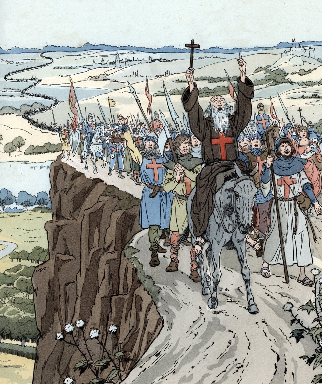 Pietari Erakko johti ensimmäisen ristiretken (1096) huutaen "Jumala haluaa sen!" tekijältä pseudonym for Onfray de Breville Jacques Job