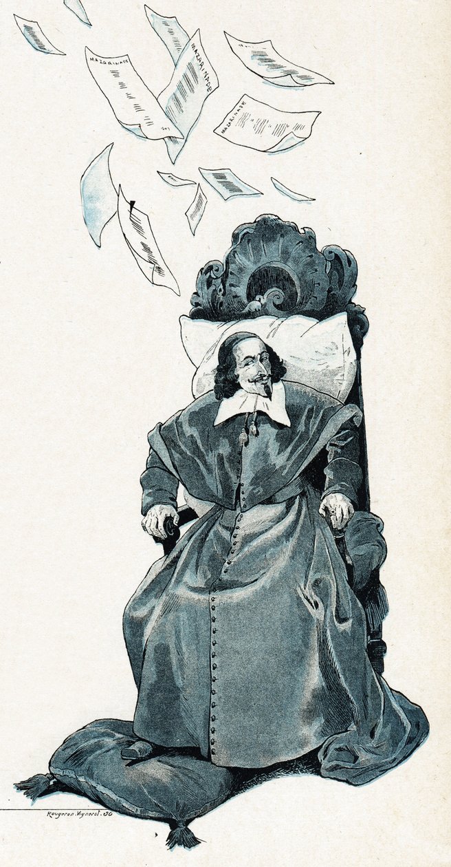 Kardinaali Jules Mazarinin muotokuva (Giulio Raimondo Mazzarino tai Mazarino tekijältä pseudonym for Onfray de Breville Jacques Job