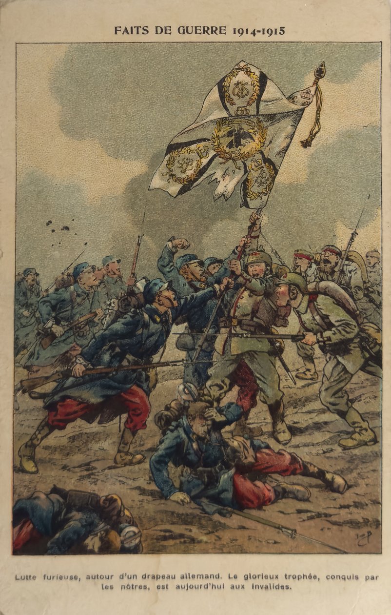 WW1: Lipun kaappaus (kuvitus) tekijältä pseudonym for Onfray de Breville Jacques Job