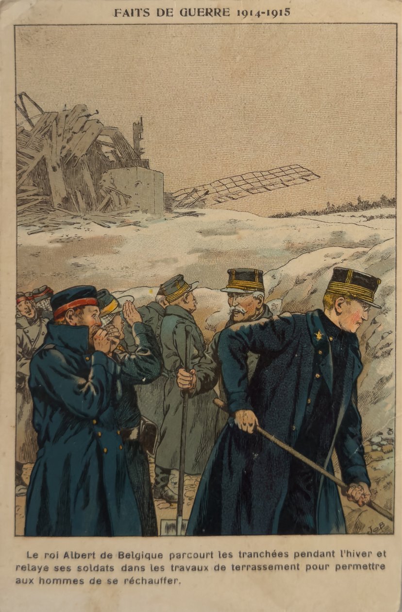 WW1: Sotilaan kuningas (kuvitus) tekijältä pseudonym for Onfray de Breville Jacques Job