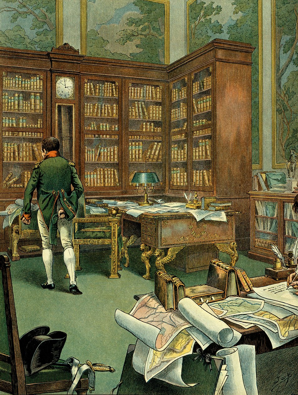 Napoleon I Bonaparten (1769-1821) työhuone Palais des Tuileries