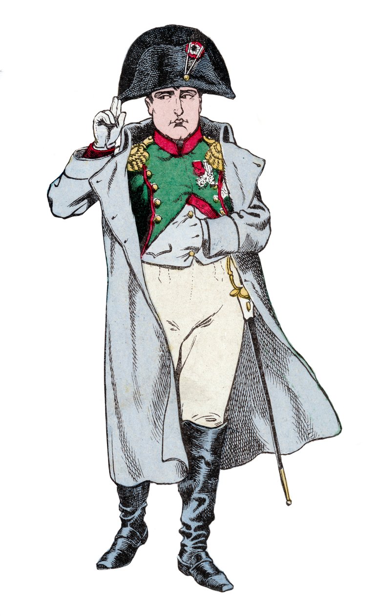 Napoleon Bonaparten muotokuva - Jobin (Jacques Onfroy de Breville) litografia elokuvasta "" Le Grand Napoleon des Petites Enfants"" vuodelta 1893 tekijältä pseudonym for Onfray de Breville Jacques Job