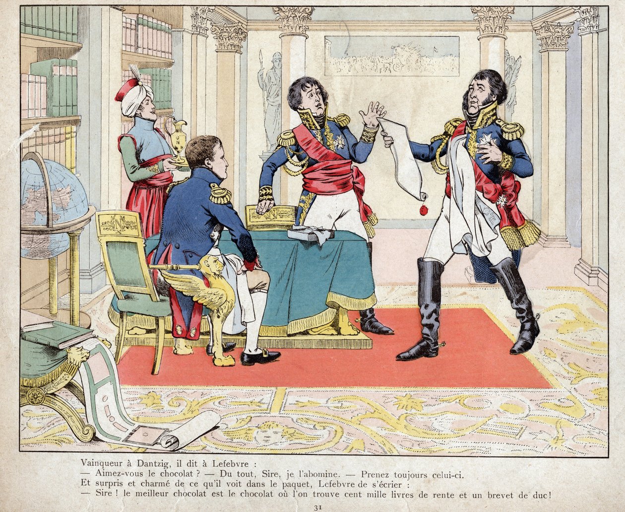Vainqueur a Dantzig, il dit a Lefebvre: "Napoleon ja Lefebvre Danzigin piirityksessä, 24. toukokuuta 1807" Jobin litografia tekijältä pseudonym for Onfray de Breville Job