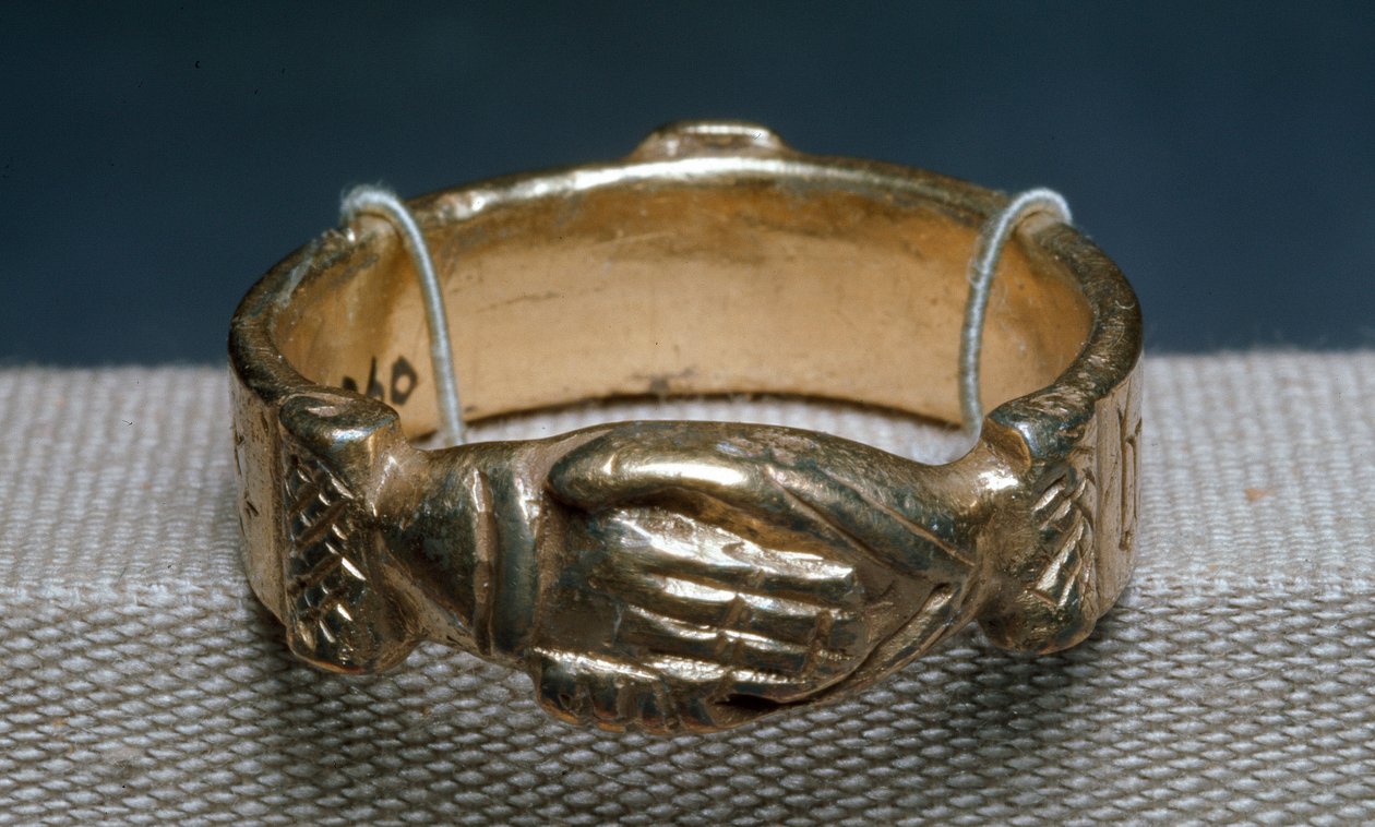 Hääliitto. Skotlannista. 15-luvulla. Lontoo, Victoria and Albert Museum tekijältä Scottish School