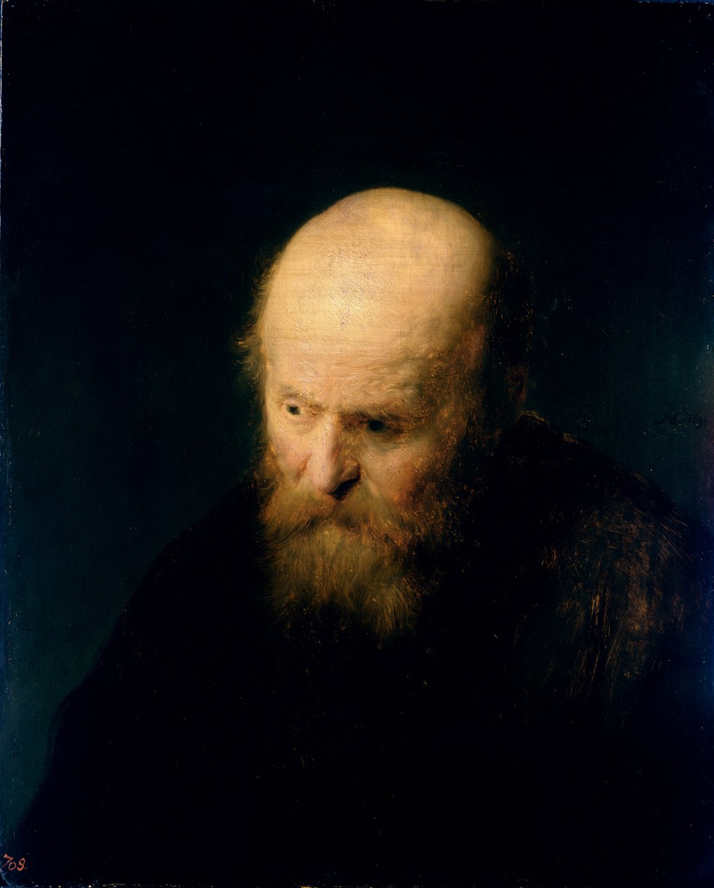 Kalju, vanha mies, 1632 tekijältä studio of Rembrandt Harmensz. van Rijn