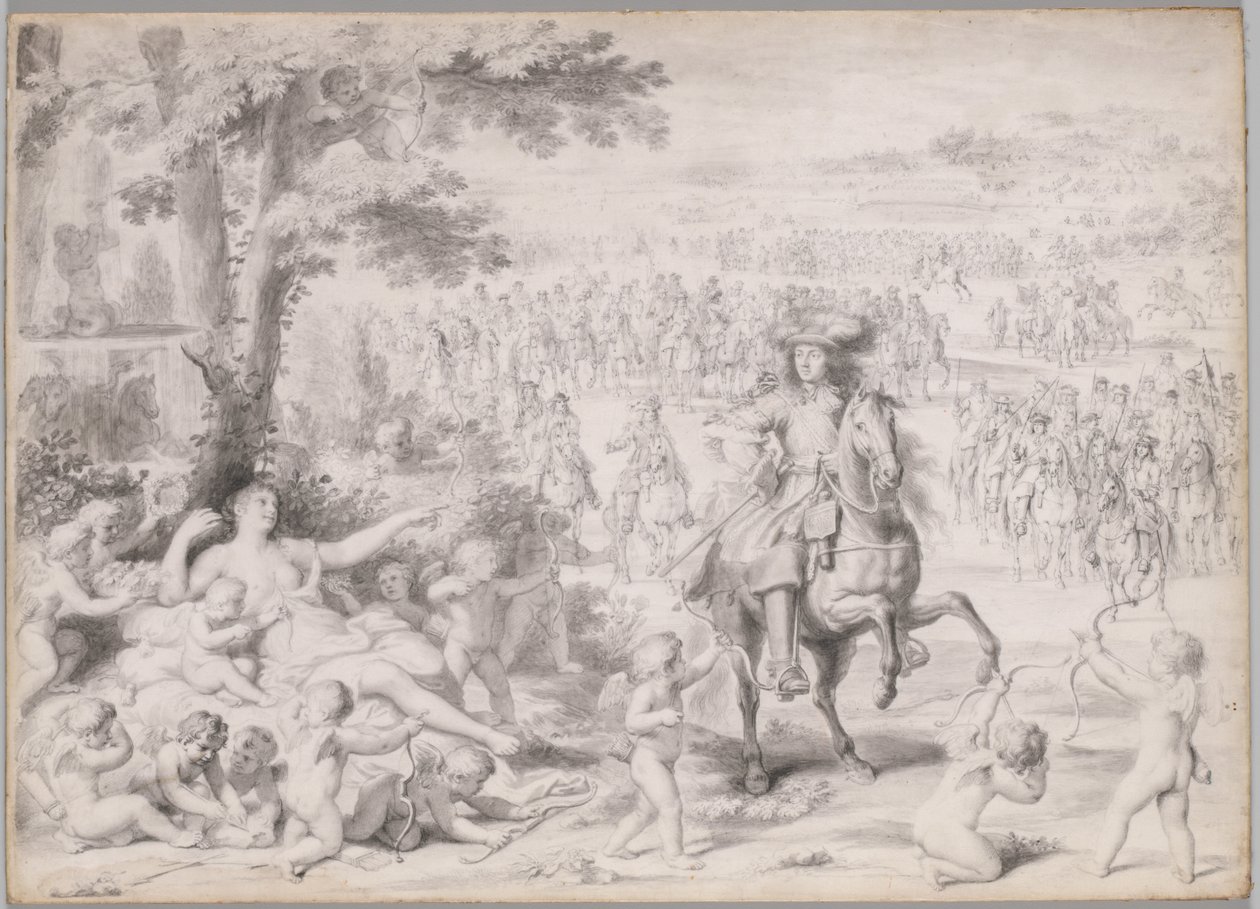 Ludvig XIV Venuksen vangitsema tekijältä studio of Charles Le Brun