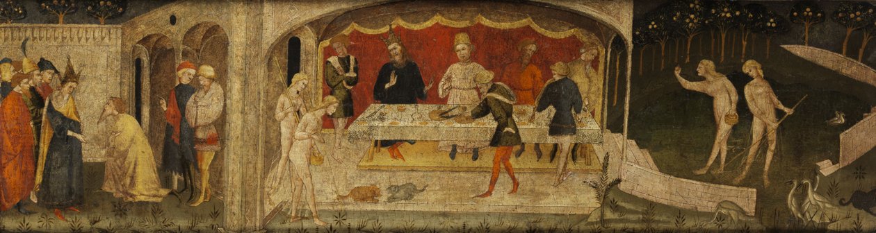 Fronttafel einer Cassone tekijältä the Master of Charles of Durazzo