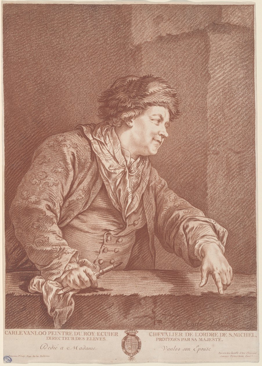 Carle Van Loo tekijältä the Elder Gilles Demarteau after Carle Van Loo