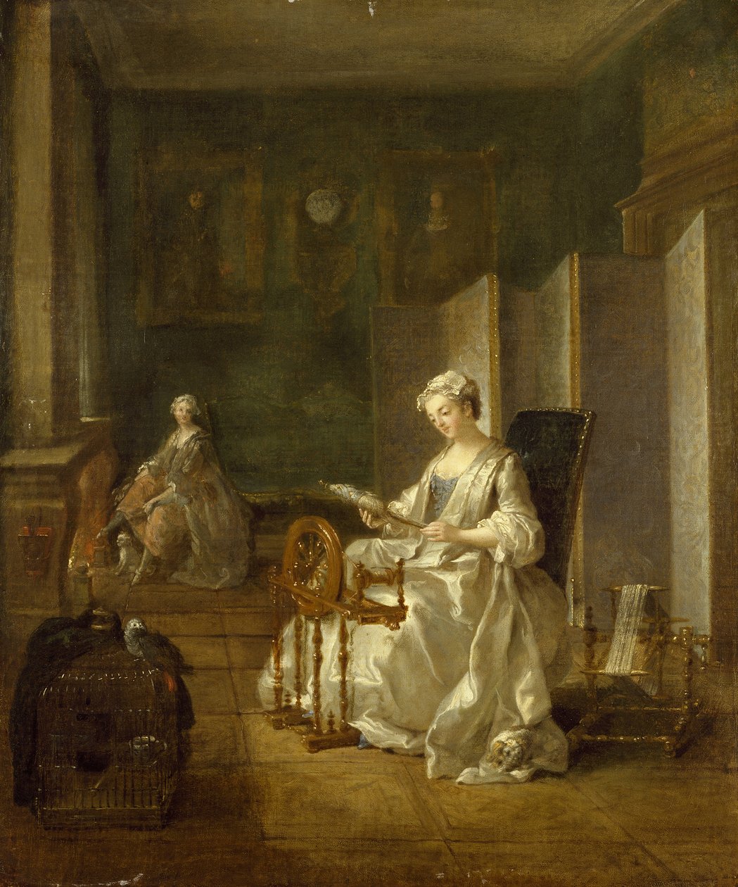 Sisustus kahdella hahmolla, 1700-luku tekijältä Étienne Jeaurat