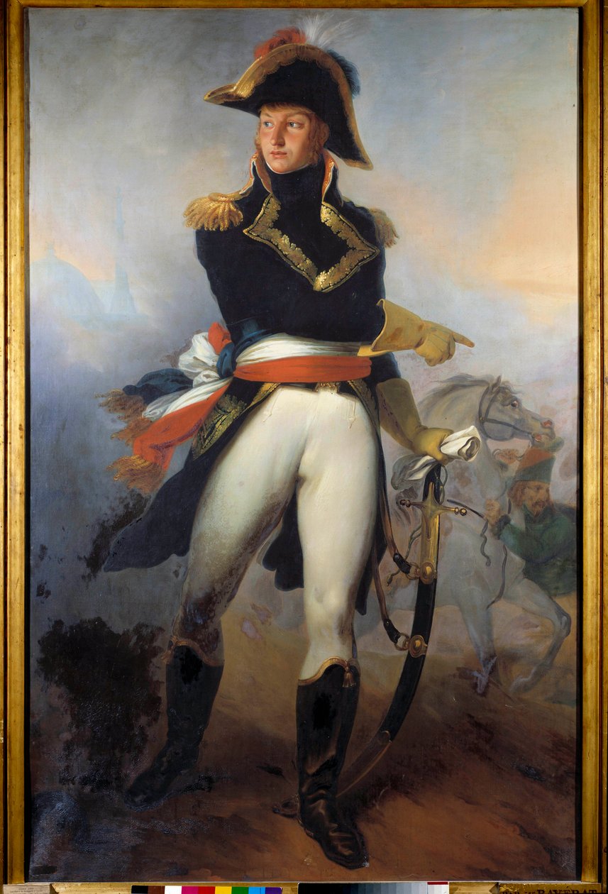 Kenraali Jean Andoche Junot (Jean-Andoche) (1771-1813) täyspitkä muotokuva Raveratin maalaus Vincent Nicolas Raverat (1801-1865) 1800-luku. Pariisi, armeijamuseo tekijältä vincent Nicolas Raverat