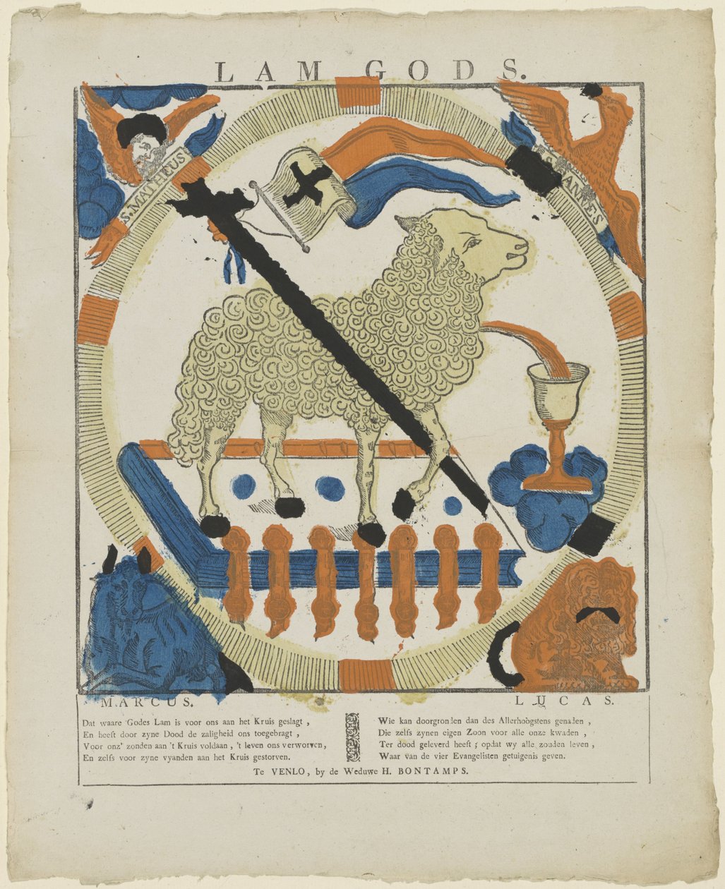 Lam Gods (títol sobre objecte) finlandès tekijältä weduwe H. Bontamps